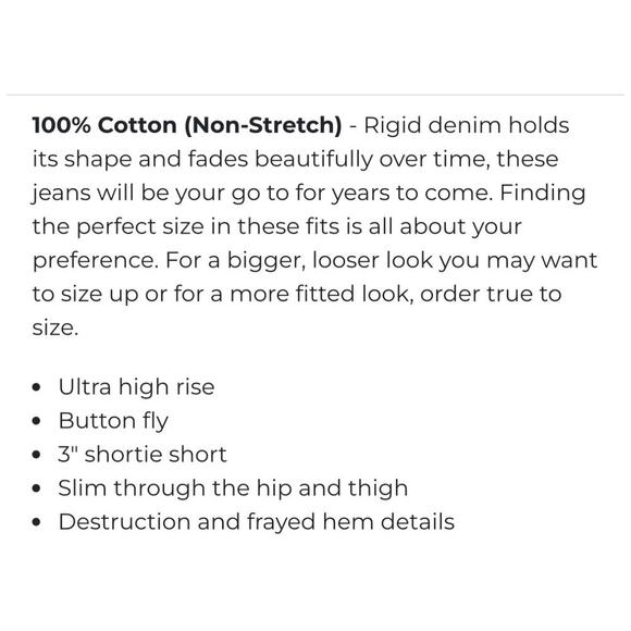 Vervet Super High Rise Destroyed Distressed Raw Hem Light Gray Shorts Size M - Picture 14 of 14